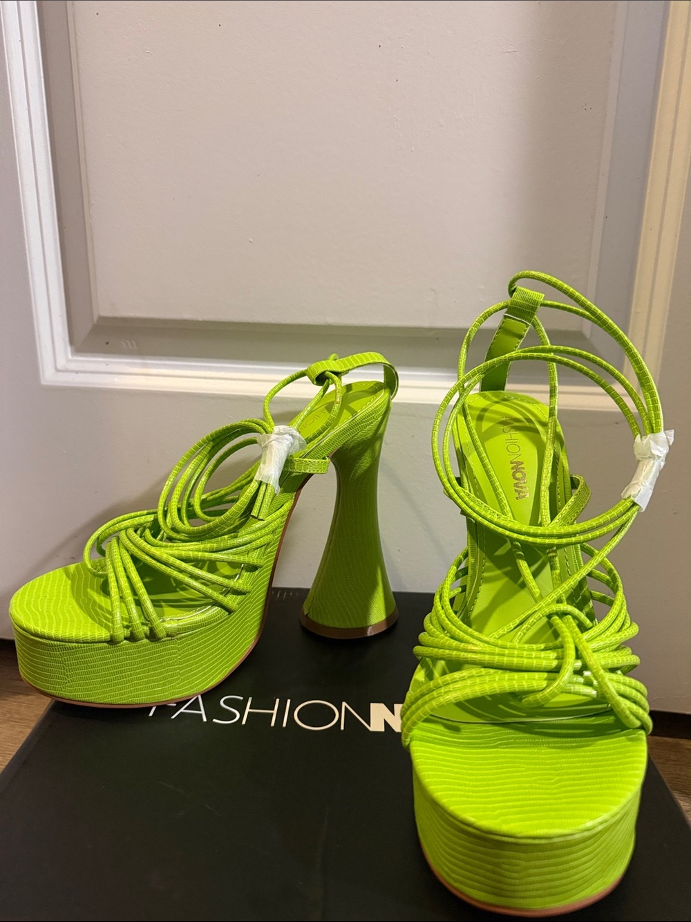 Green Platform Heels